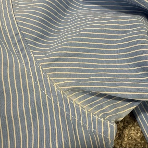 Tommy Hilfiger Blue Striped Dress Shirt‎ Men's Size Large - Picture 16 of 16
